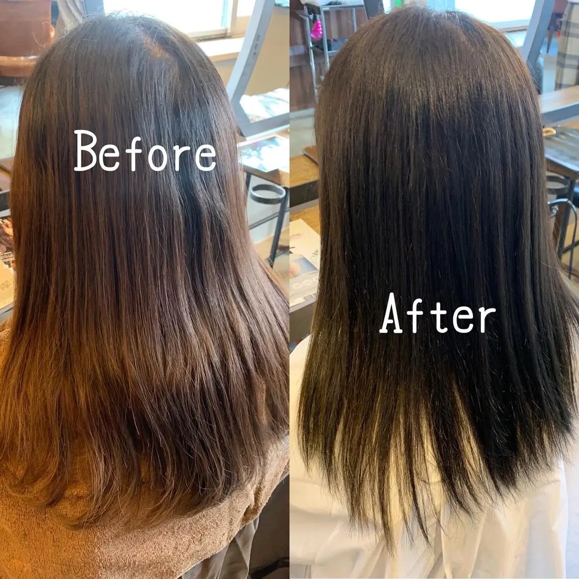 セミロング カット ヘアカラー 佐藤 美紅のヘアスタイル