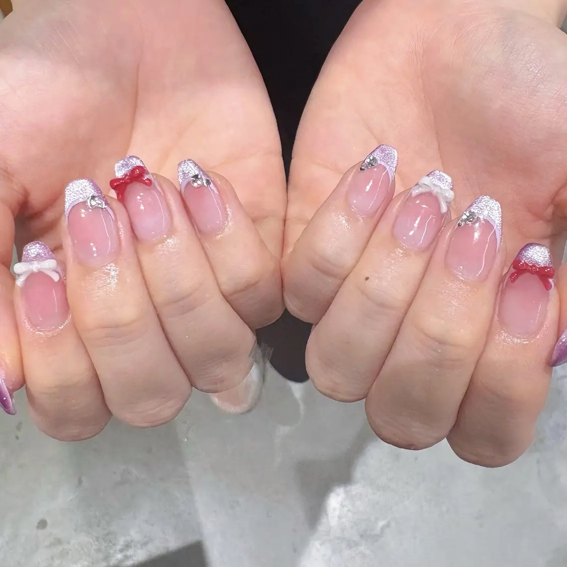 ネイル フレンチネイル 持ち込み Ayu ‪ꕤ︎︎｡°⋆のネイルデザイン