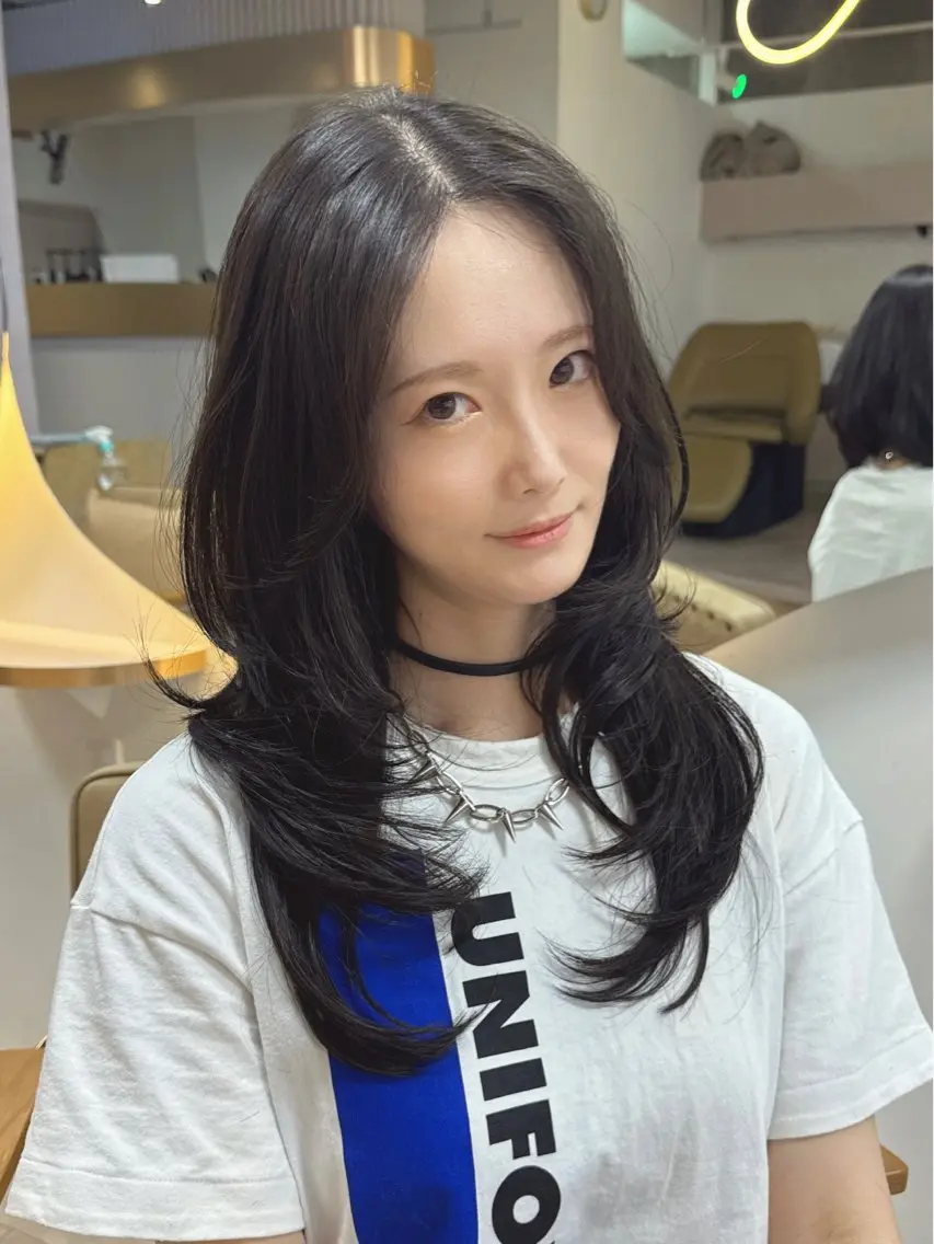 ミディアム カット ヘアカラー トリートメント トレンド韓国レイヤー 🇰🇷のんのヘアスタイル