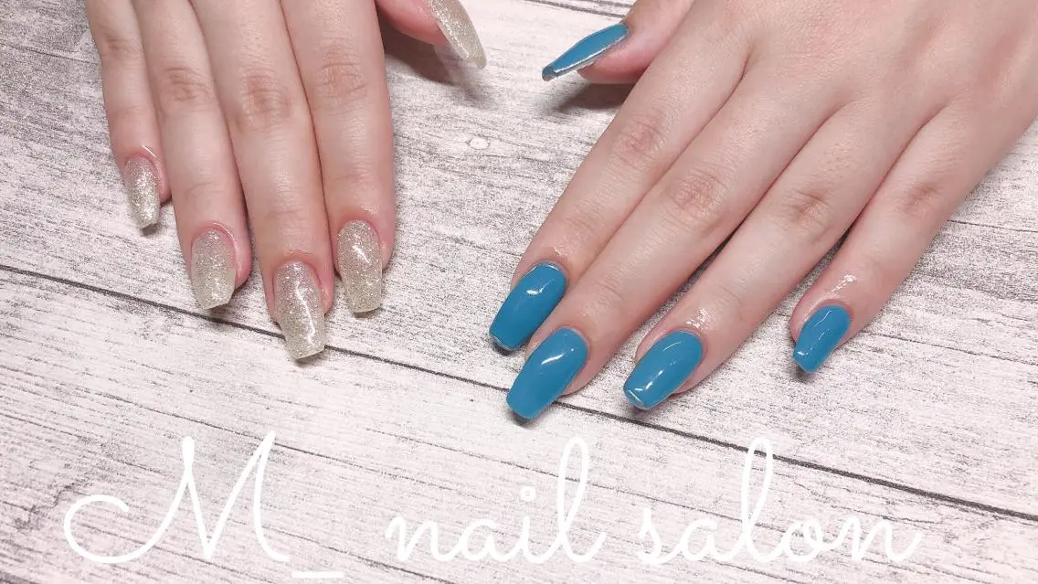 ネイル ジェルネイル パラジェル シンプルネイル M_ nail salonのネイルデザイン