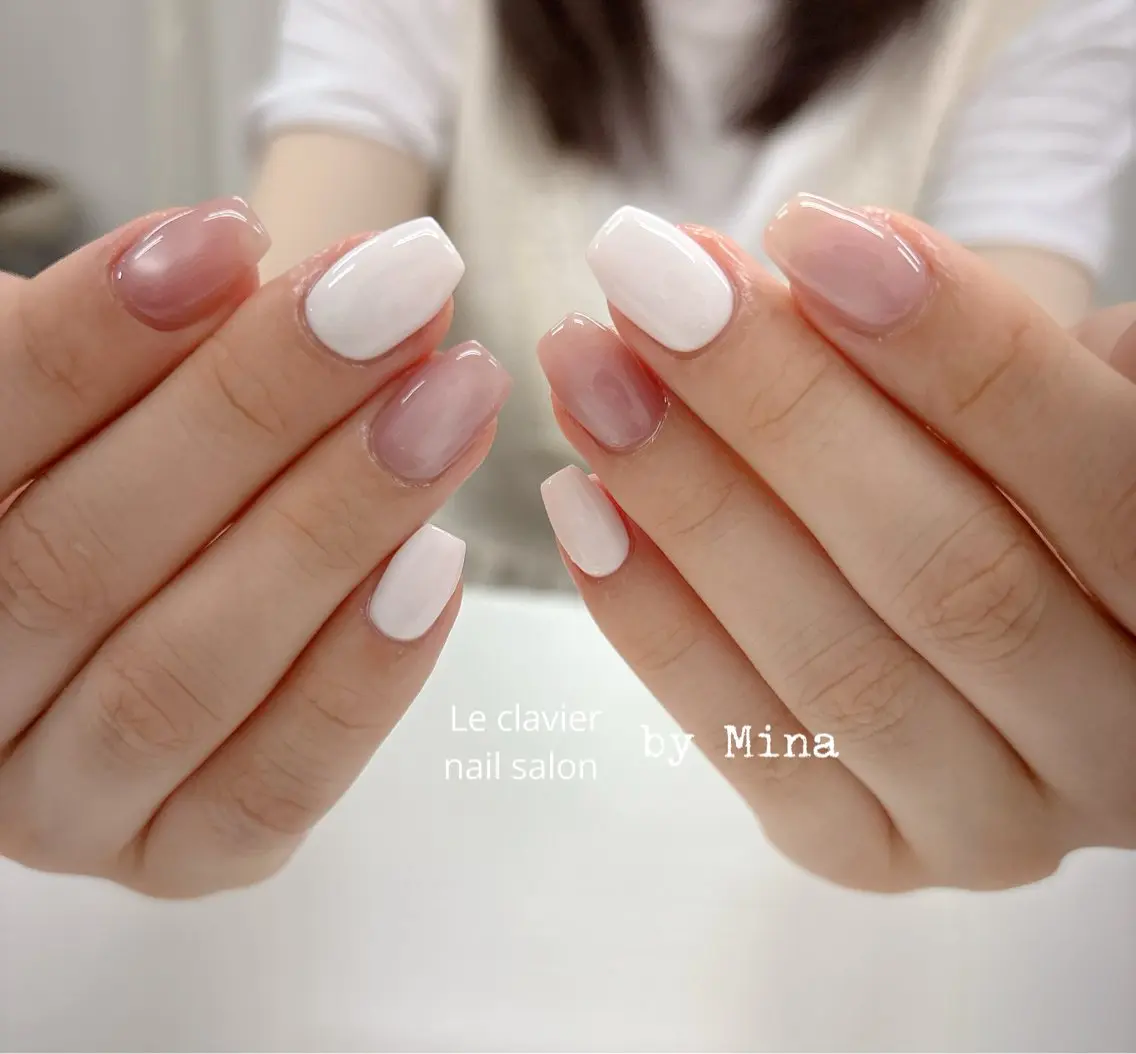 ネイル アートネイル 長さ出し ジェルネイル パラジェル スカルプネイル Mina Nailのネイルデザイン