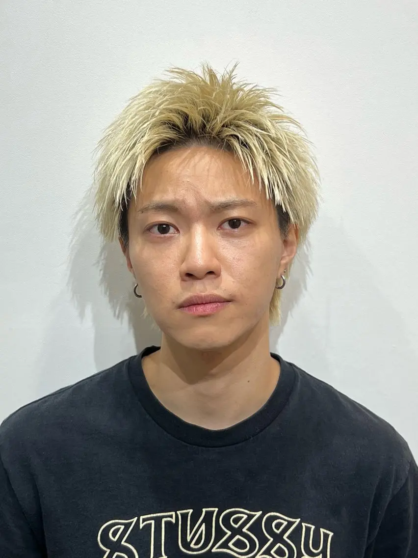 ショート メンズ アップバング ショートヘア メンズ特化パーマ &カラー🔥小倉大和のヘアスタイル