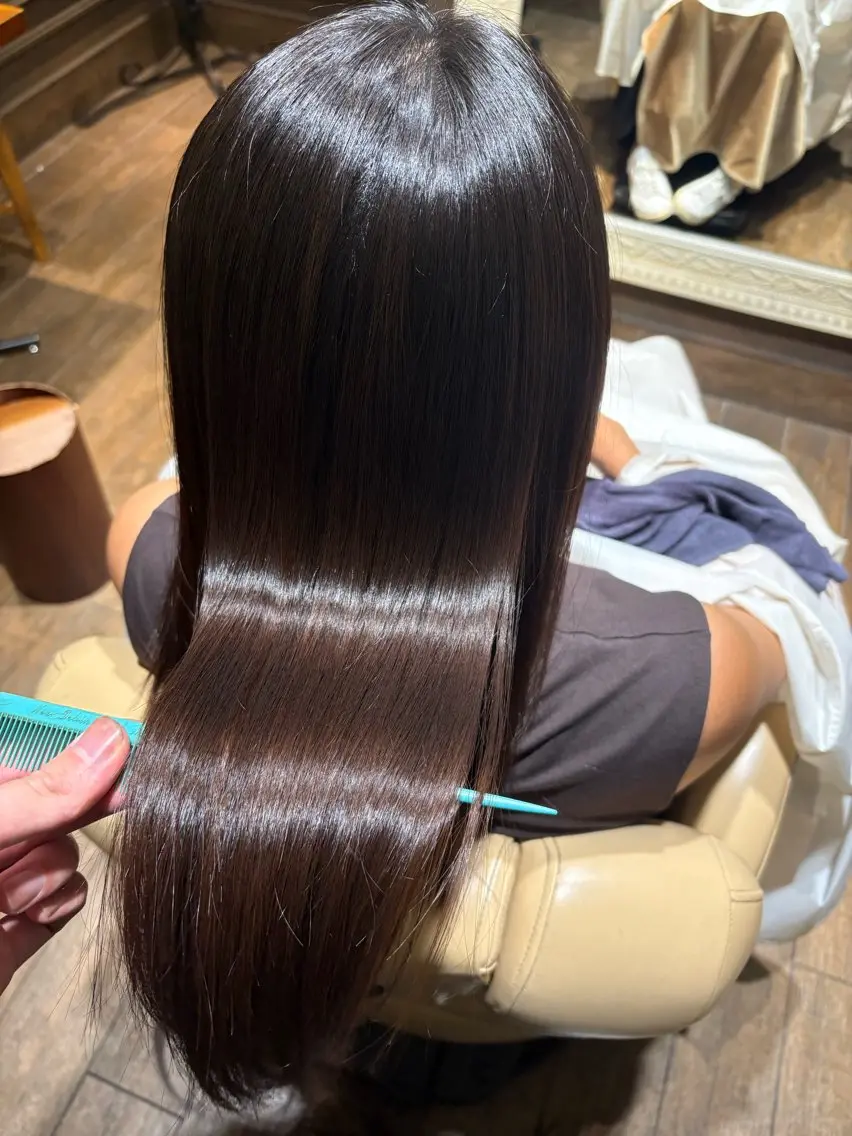 ロング ロング 縮毛矯正 カット 縮毛矯正 レイヤーカット/ 髪質改善/安田憲哉のヘアスタイル