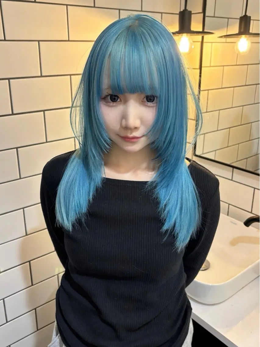 ロング カラー ブリーチ ケアブリーチ ハイトーンカラー koki /渋谷 /デザインカラーのヘアスタイル