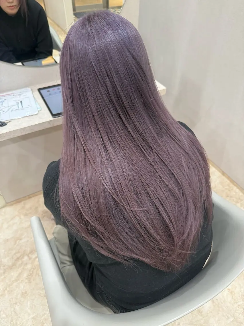 ロング カラー カット ヘアカラー トリートメント 水野 亨祐のヘアスタイル