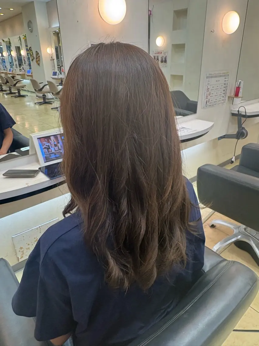 ロング カラー トリートメント ヘアカラー トリートメント 💙眞榮田 純花💙のヘアスタイル