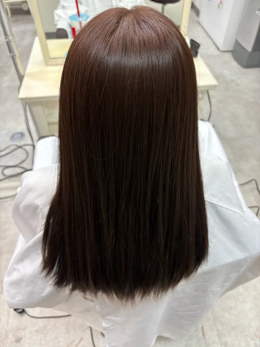 セミロング カラー ブラウンカラー ピンクカラー ピンクブラウン ヘアカラー トリートメント 🦈プルエクステ🦈 shizuku✨️のヘアスタイル