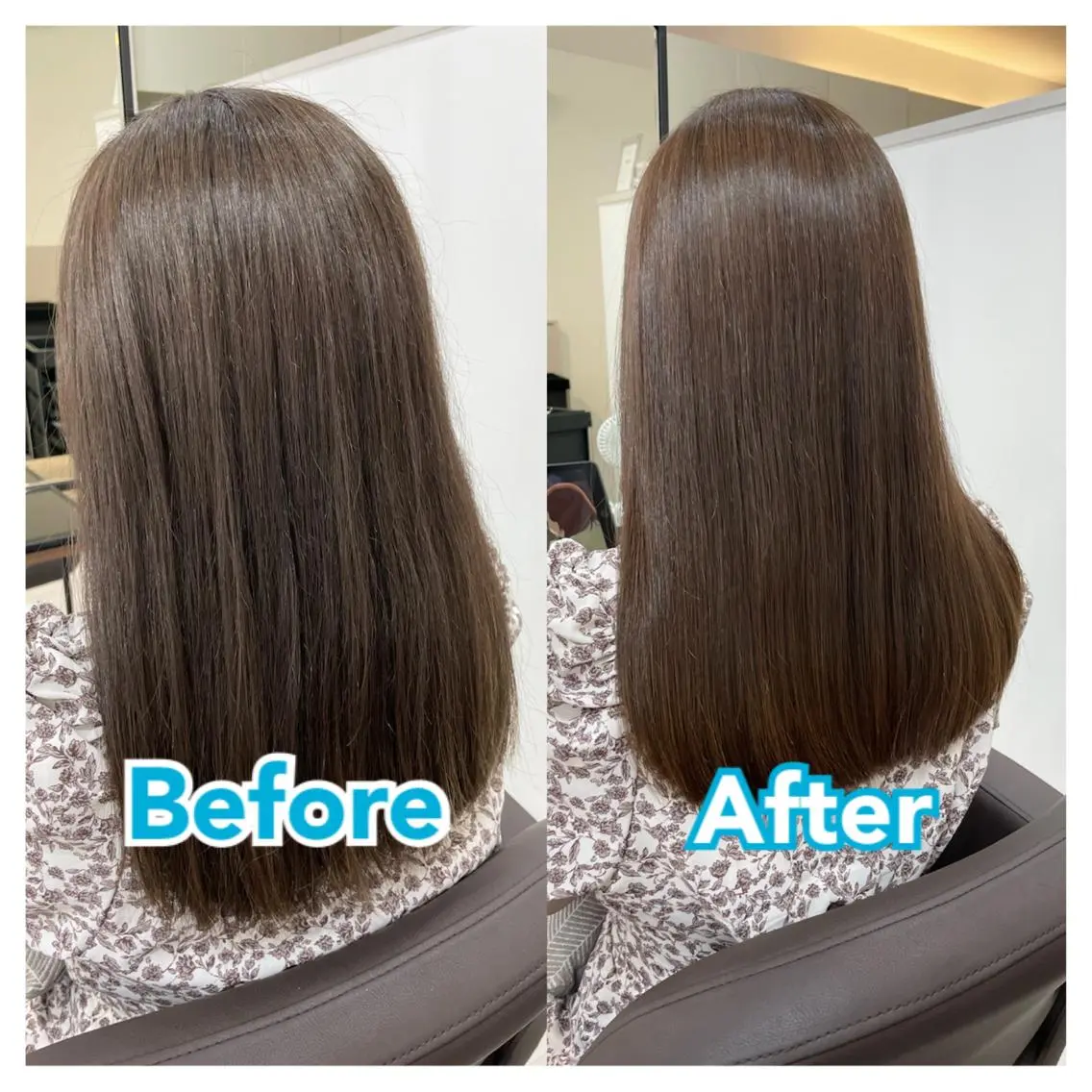 セミロング カット 縮毛矯正 トリートメント 村山 茉衣のヘアスタイル