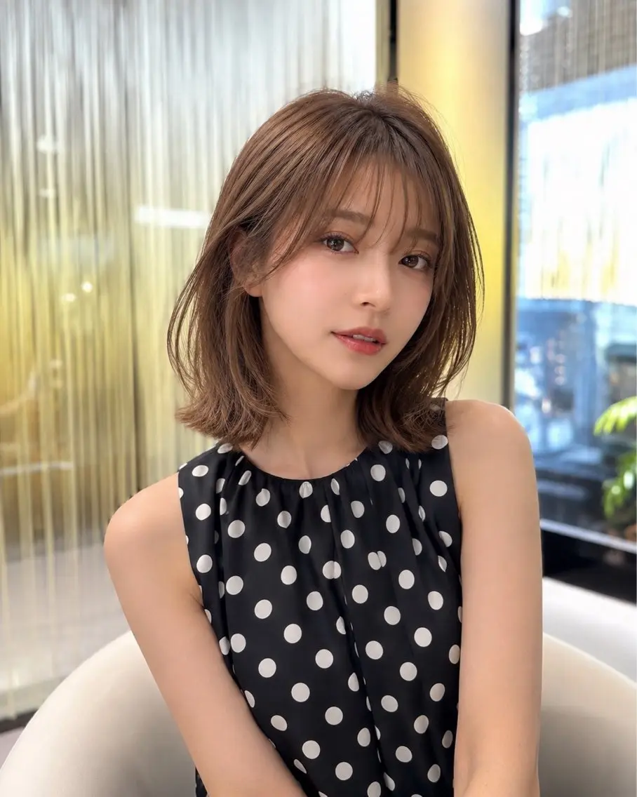 ミディアム 【レイヤーカット】 関根【コテ巻パーマ】のヘアスタイル