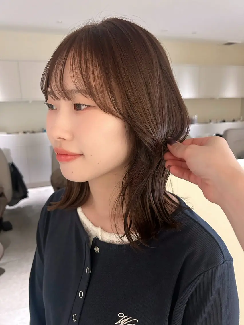 ロング カラー ベージュカラー カット ヘアカラー トリートメント 透明感カラー レイヤー/むつきのヘアスタイル