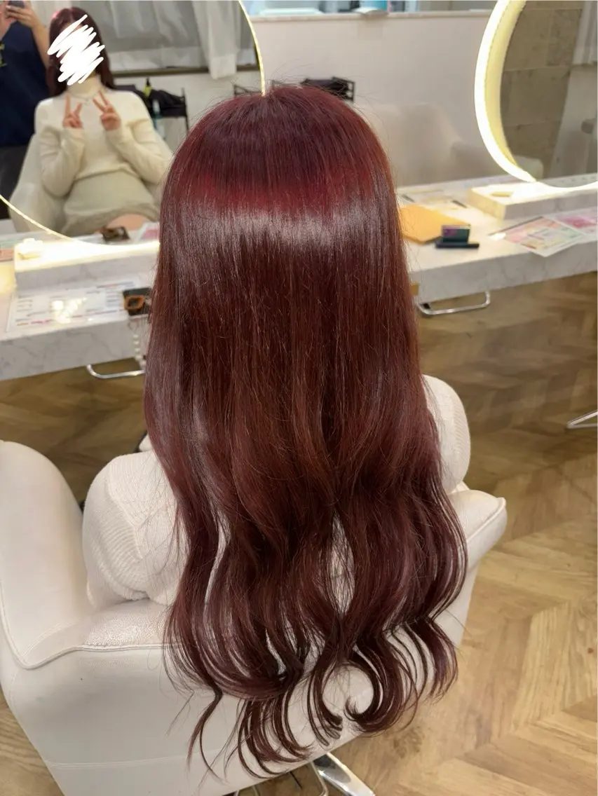 ロング カラー カット ヘアカラー トリートメント 透明感カラー/レイヤ ーカット/須永さくらのヘアスタイル