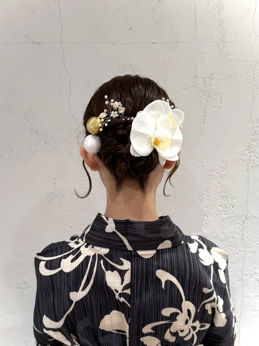 【ꉂ📢限定価格！！】🌺♡浴衣着付け＆ヘアアレンジ♡🌺（土日祝は11000円になります！）の写真