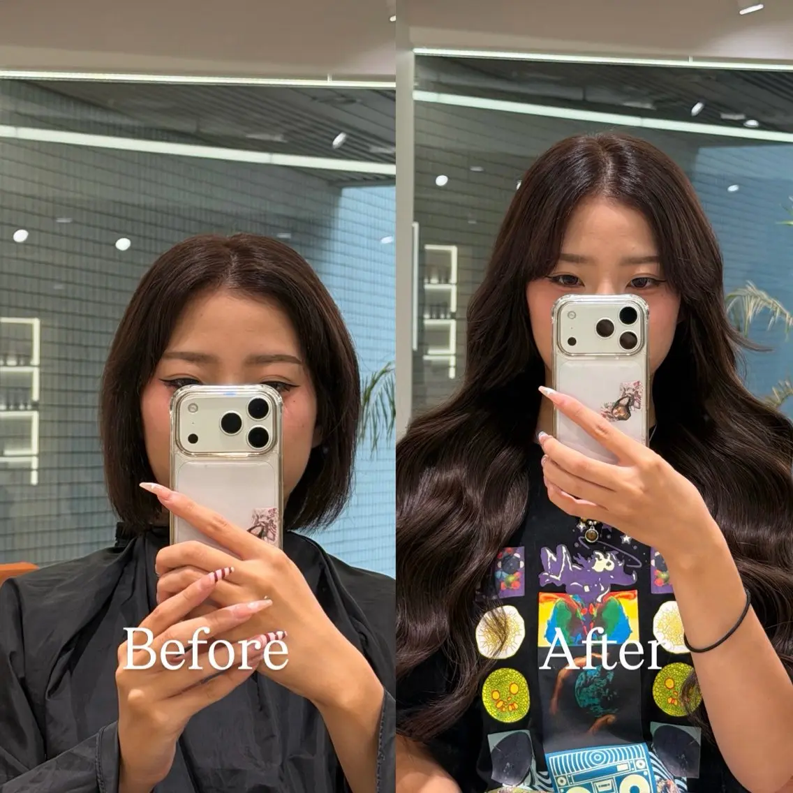 ロング カラー シールエクステ ハイトーンカラー エクステ ヘアカラー エクステ シールエクステ特化 ハイトーン、NANAのヘアスタイル