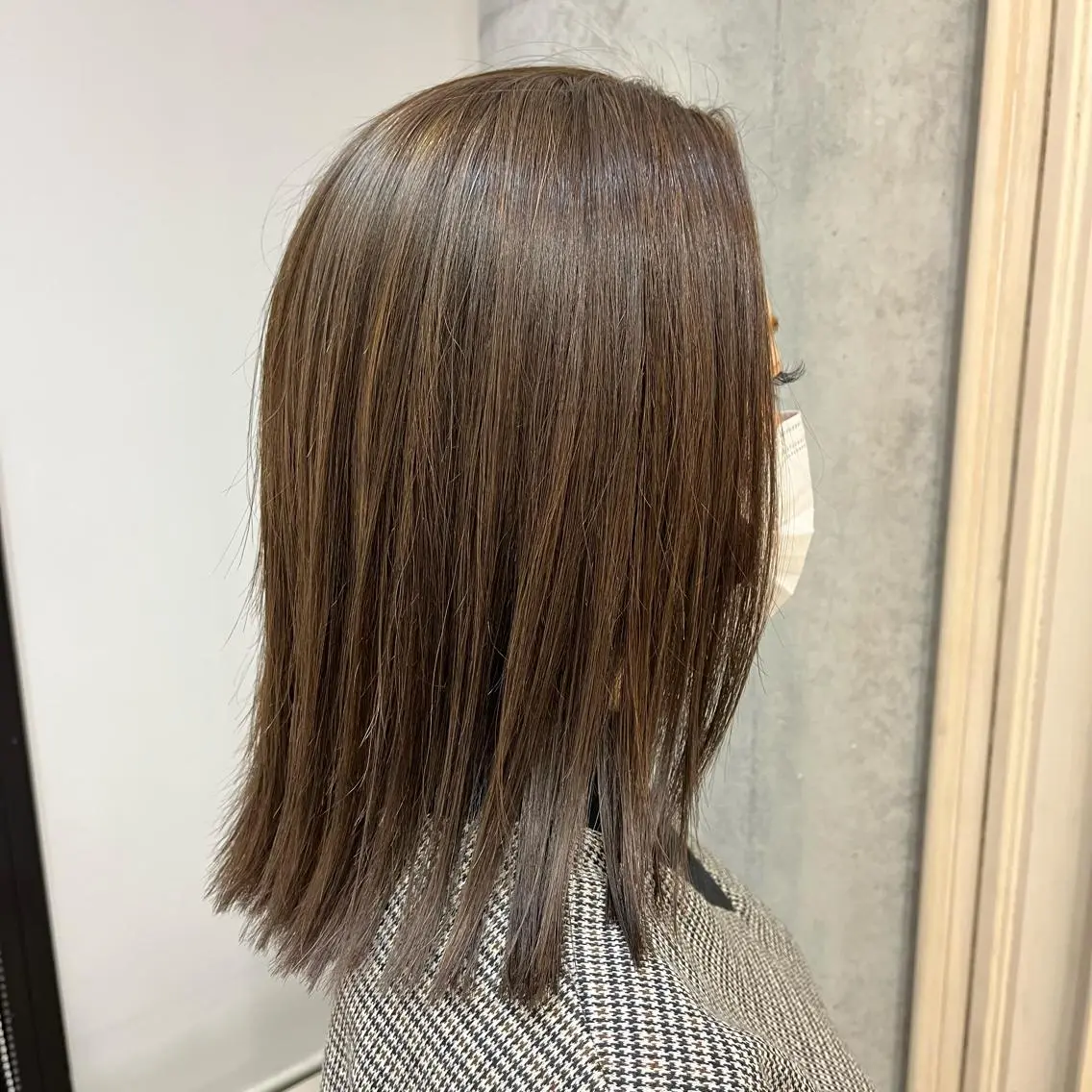 ミディアム カラー ブリーチ ハイライトカラー ハイライト カット ヘアカラー トリートメント サソウ ユリエ🥥のヘアスタイル