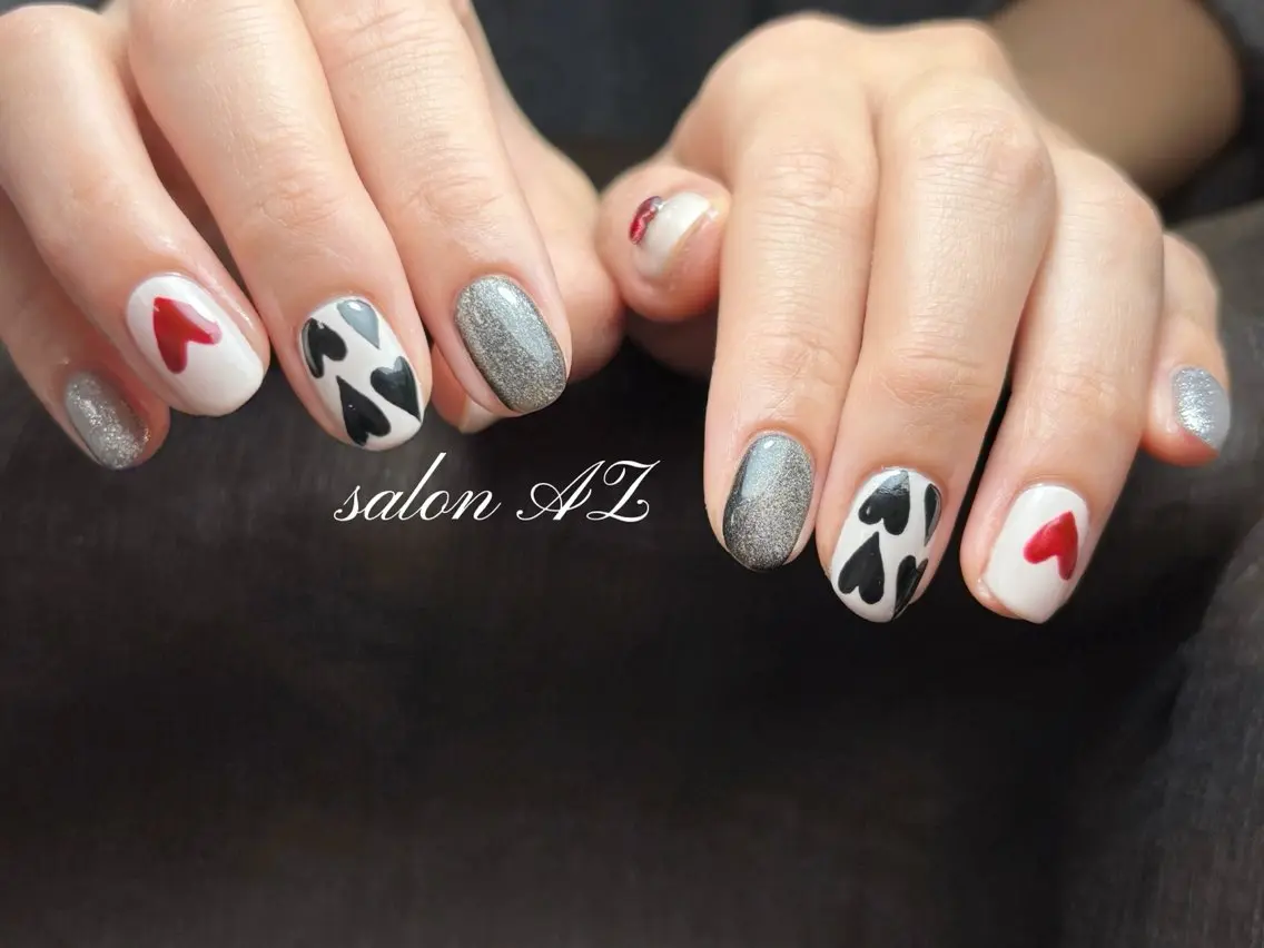 ネイル 長さ出し フットネイル フレンチネイル マグネットネイル ニュアンスネイル ハンドネイル salon AZのネイルデザイン