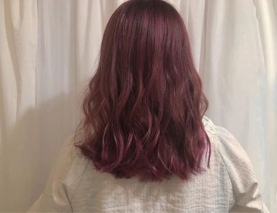 ロング カラー ベージュカラー ピンクカラー カット ヘアカラー トリートメント パ ルのヘアスタイル