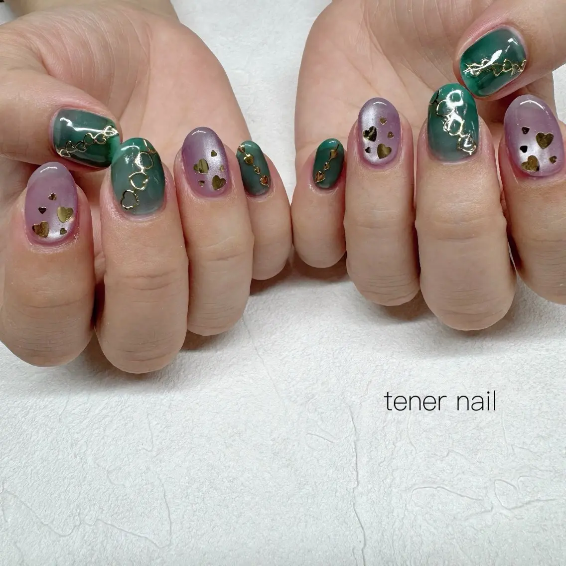 ネイル ハート ハンドネイル テネルネイル tener nailのネイルデザイン