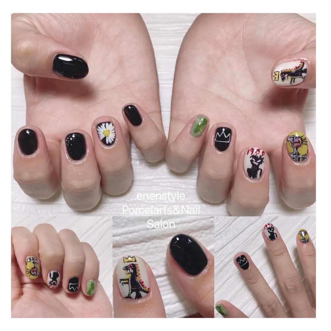 ミディアム ネイル ハンドネイル 🐾enen style 🐾のネイルデザイン