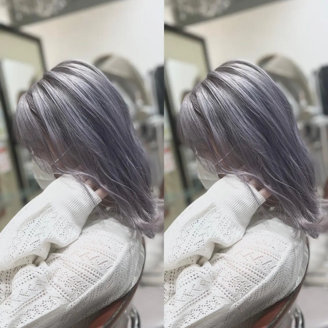 ミディアム カット ヘアカラー トリートメント Y Uのヘアスタイル
