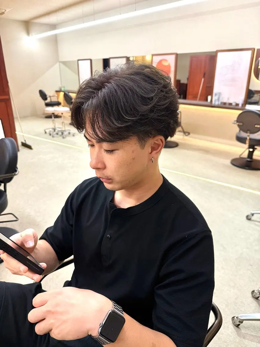 パーマ メンズ フェザーパーマ メンズパーマ カット パーマ EN大宮/メンズ パーマ強化中の山田のヘアスタイル