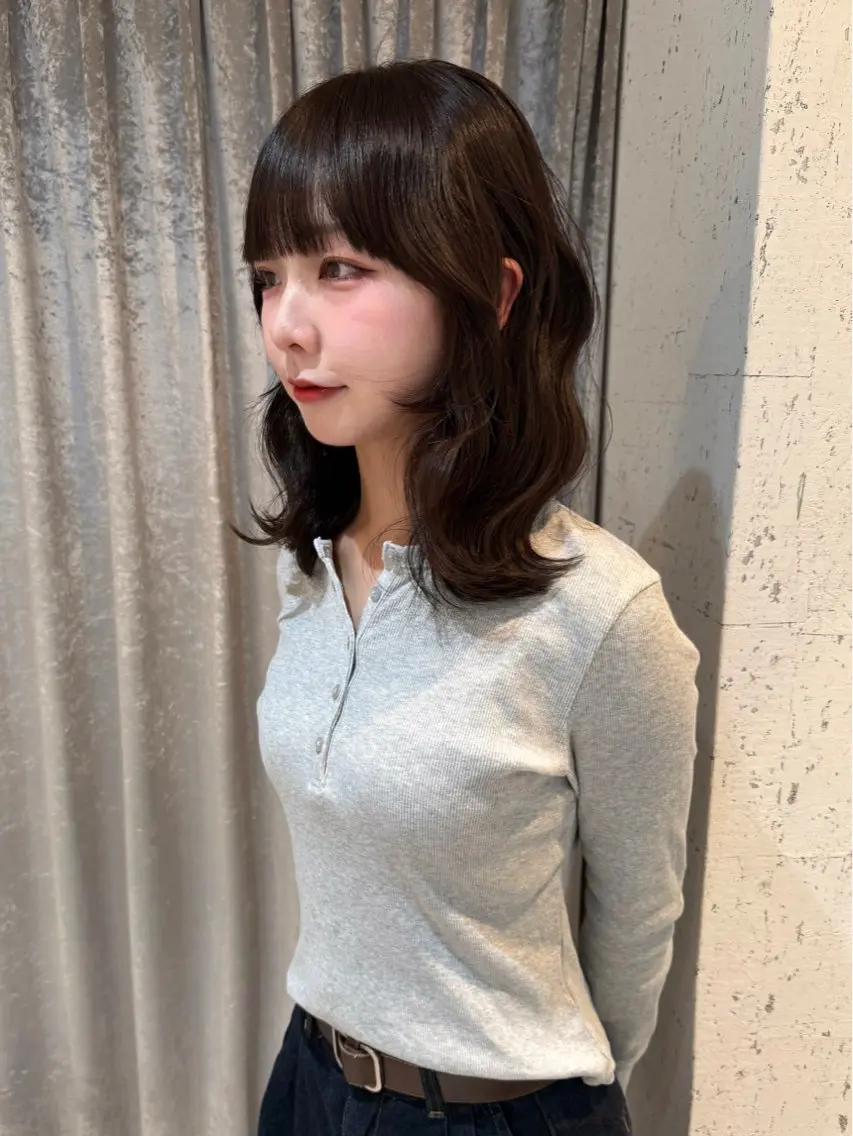 ミディアム カラー 似合わせカット カット ヘアカラー トリートメント mai / linoah˚✧のヘアスタイル