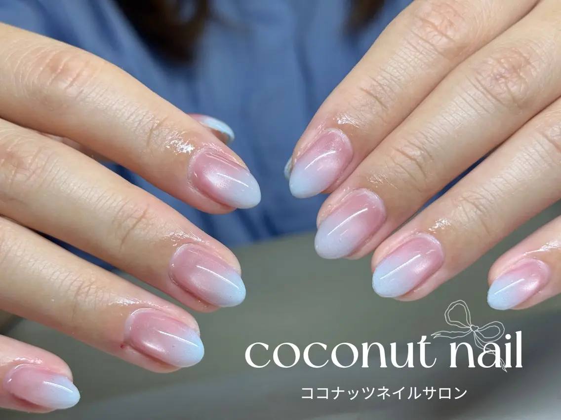 ネイル べっ甲ネイル フレンチネイル キラキラネイル マグネットネイル 大理石ネイル(マーブル) ハンドネイル 神田 ココナッツのネイルデザイン