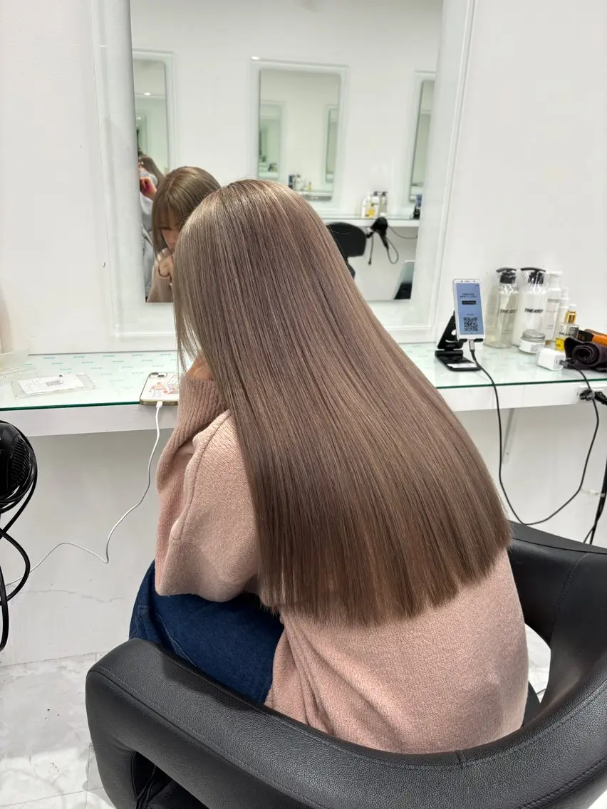 ロング カラー ヘアカラー トリートメント 💖ミルクティー💖 あかり💖のヘアスタイル