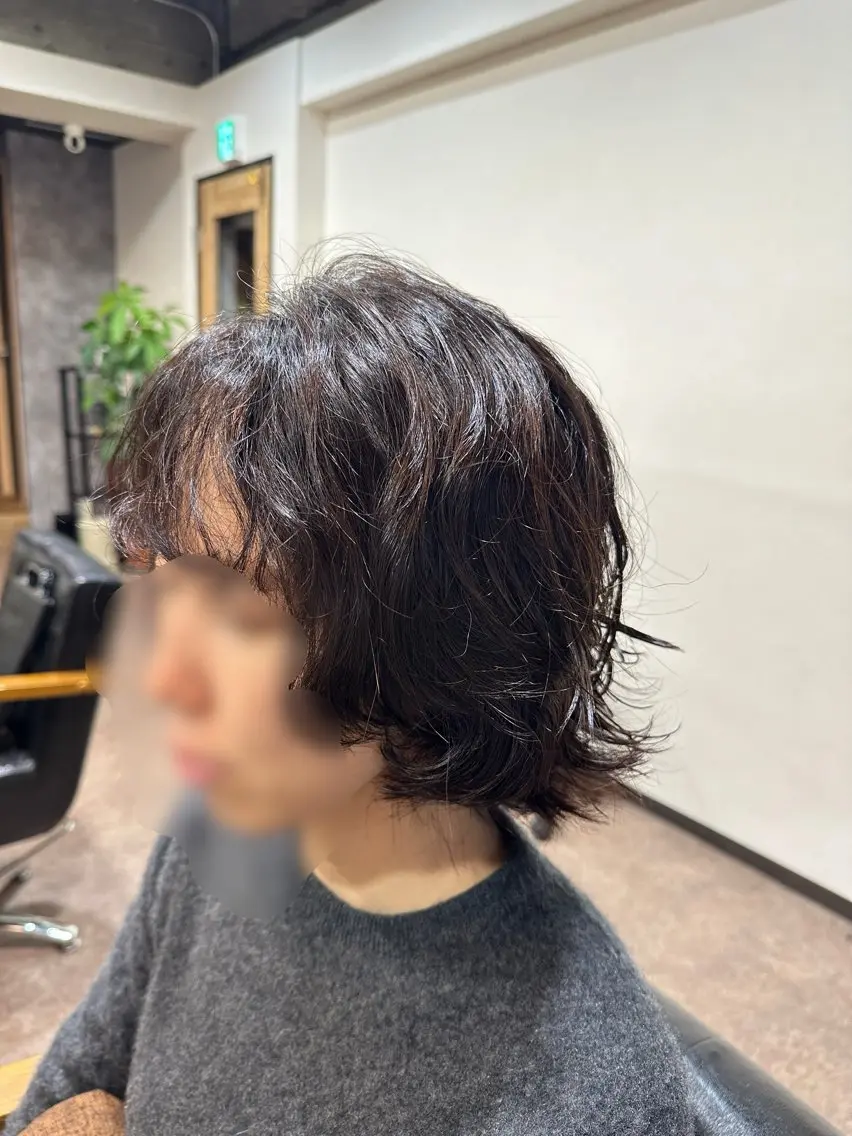 カット✂️(肩上ボブ~ショート限定)+パーマ🌀(デジタルパーマorコスメパーマ)+アメイジアトリートメント✨の写真