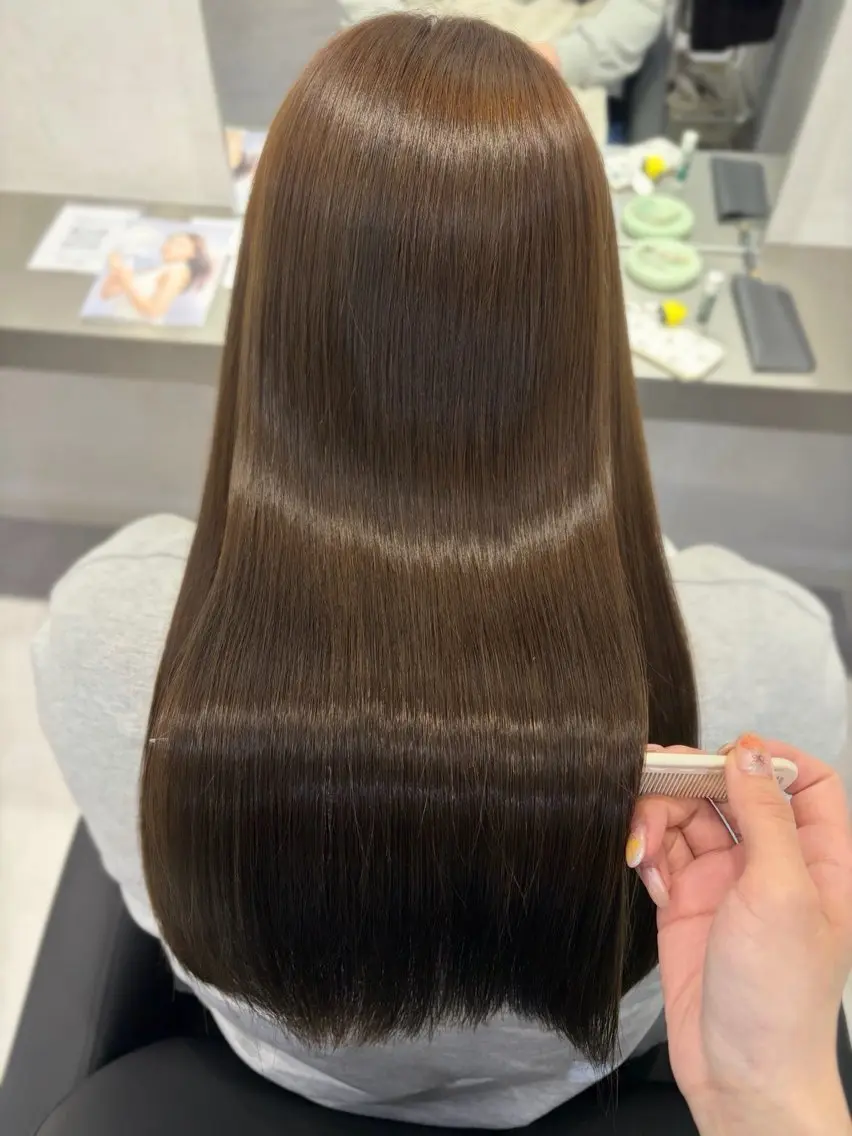 ロング 縮毛矯正 カット 縮毛矯正 🫧縮毛矯正支持率 No.1 ほのか🫧のヘアスタイル