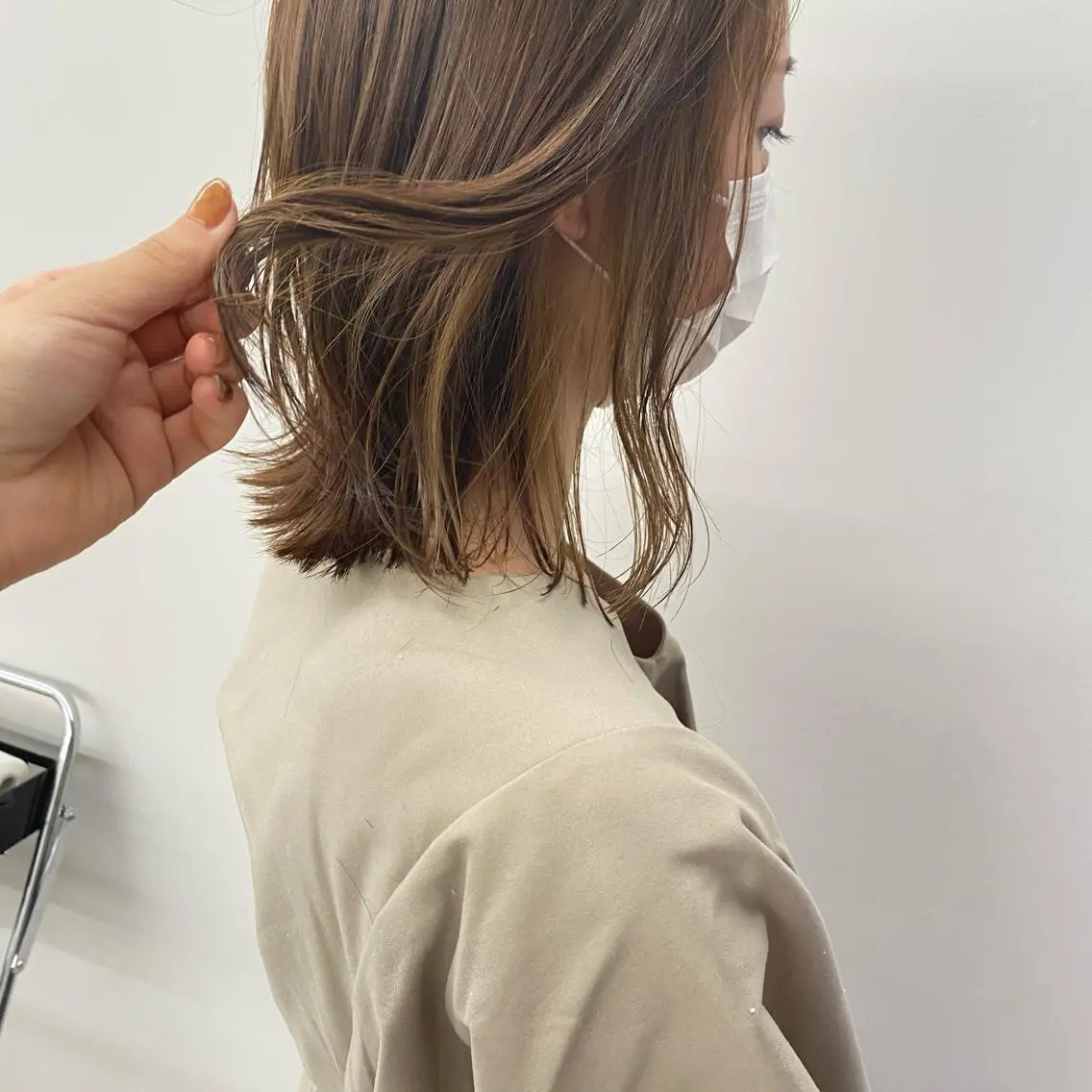 ミディアム カラー ハイライトカラー インナーカラー ハイライト カット ヘアカラー トリートメント SANC hair salonのヘアスタイル