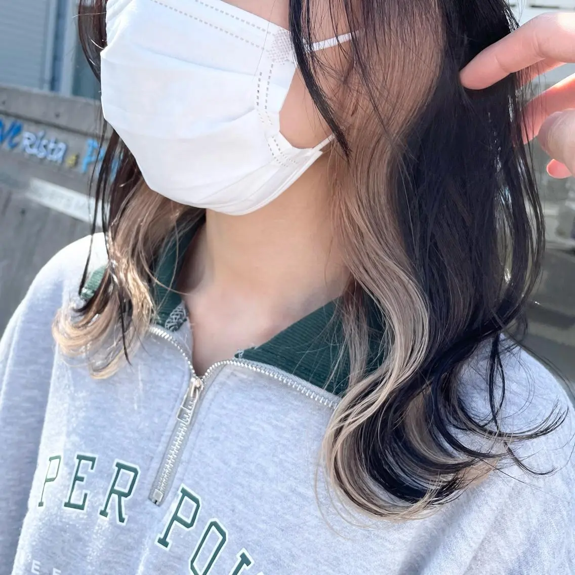 セミロング カラー 朝生 海都のヘアスタイル