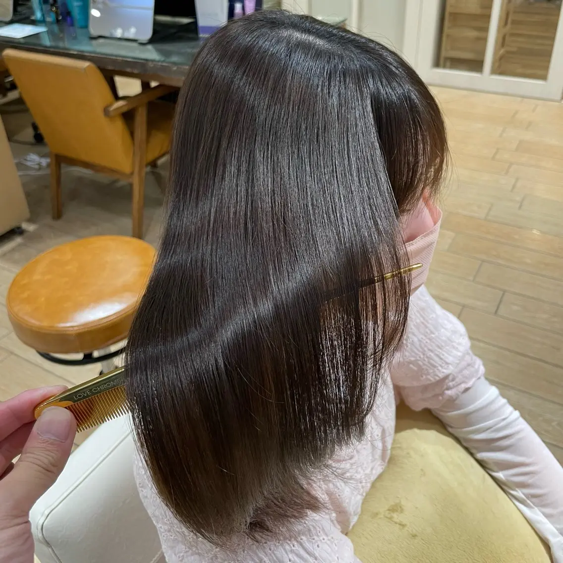 似合わせカット+透明感カラー+コスメストレートの写真