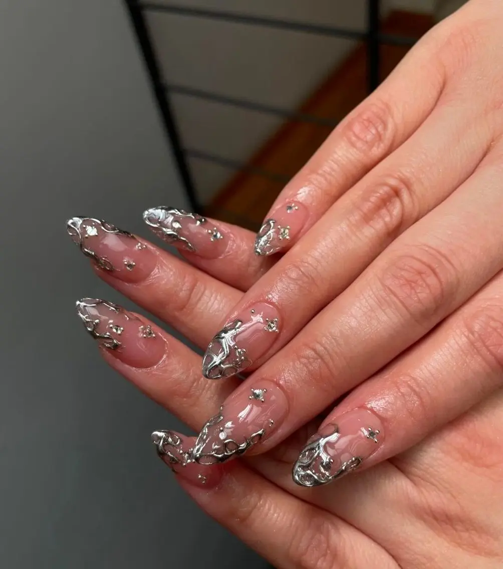 ネイル グラデーション ラメ(グリッター) マグネットネイル ミラーネイル ニュアンスネイル ハンドネイル Lumi de nailsのネイルデザイン