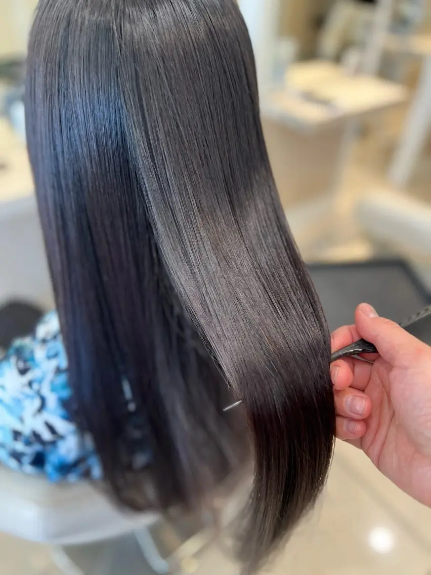 セミロング パーマ カット 縮毛矯正 トリートメント 金子 直樹のヘアスタイル