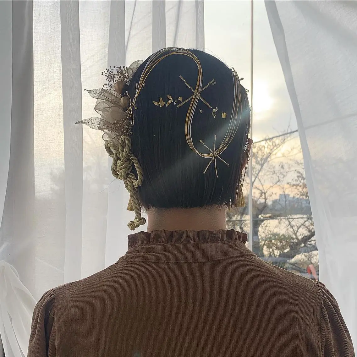ショート ヘアアレンジ ヘアセット 本間 結衣のヘアスタイル
