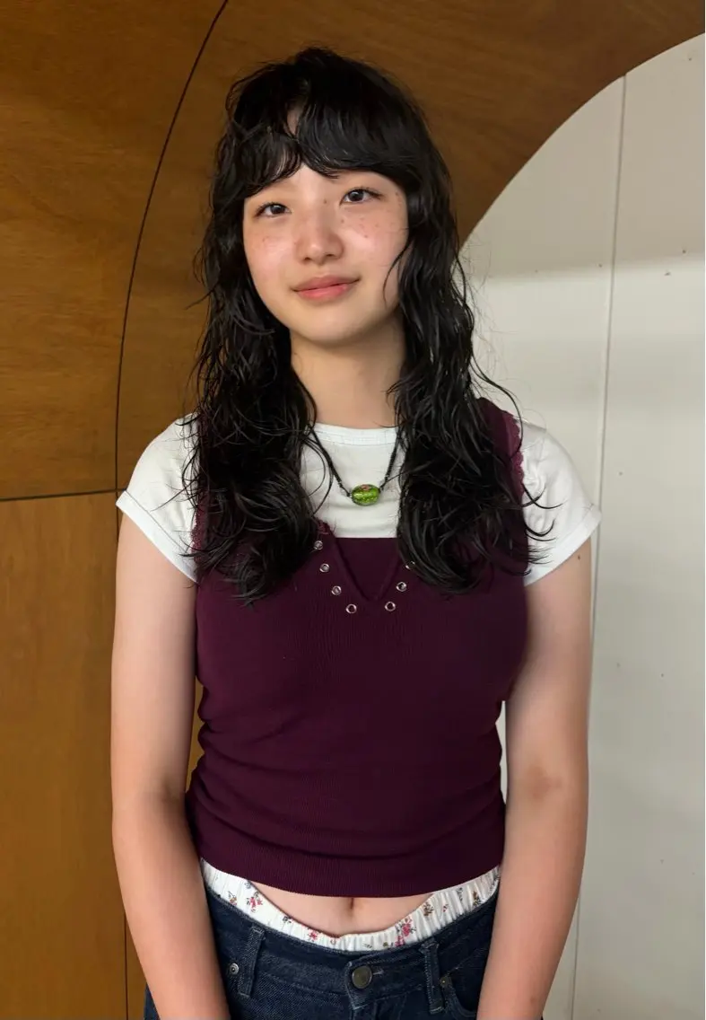 ロング ロング カット パーマ 藤原 直希のヘアスタイル