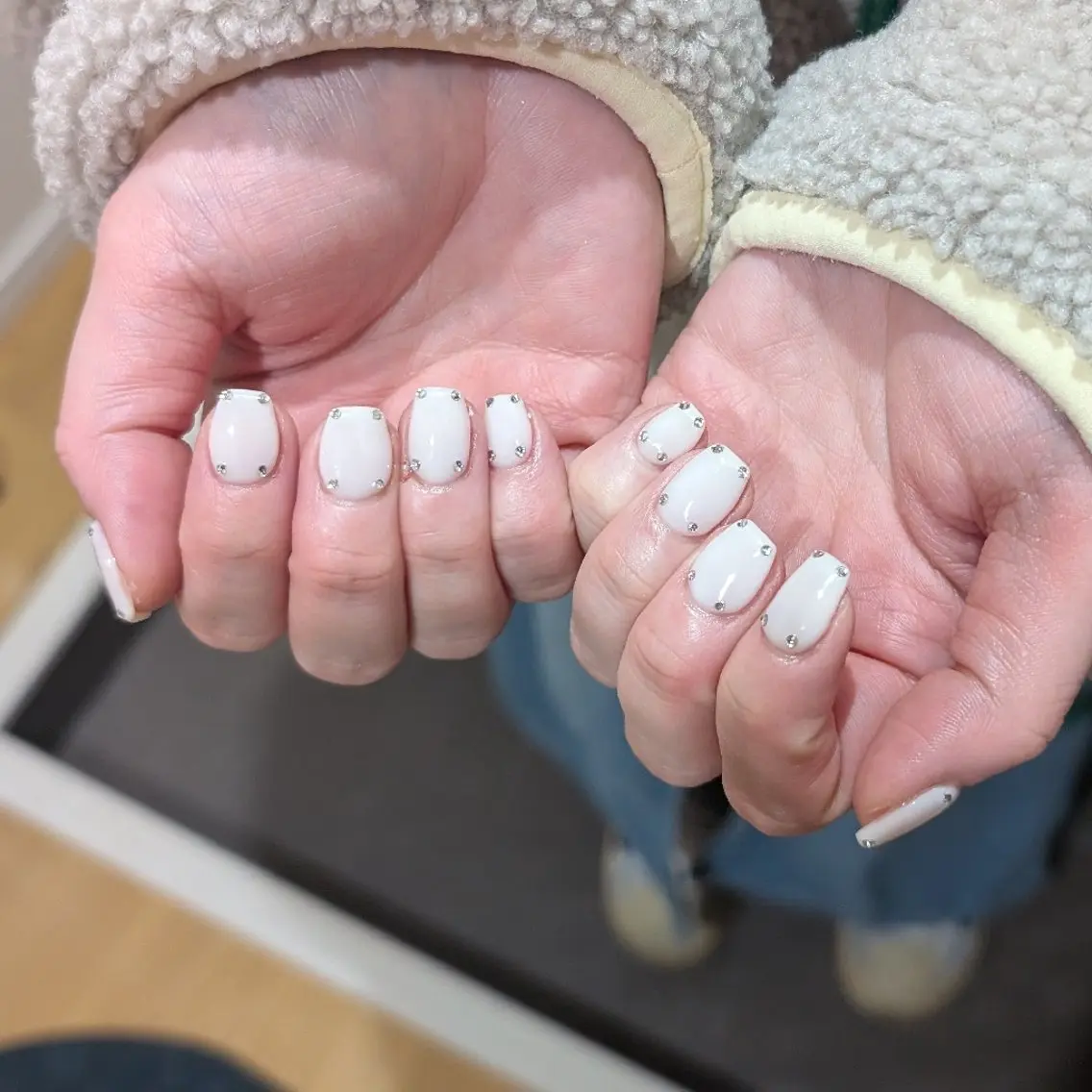 ネイル ニュアンスネイル オフィスネイル ショートネイル シンプルネイル スクエアネイル Euphoria 【 suzuki 】のネイルデザイン