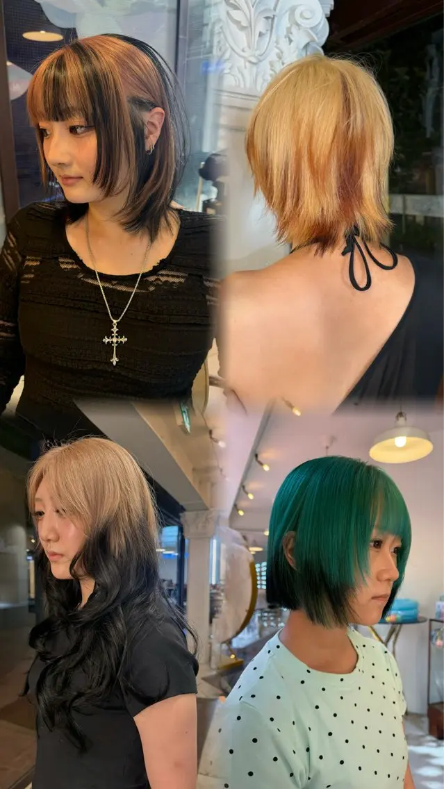 カラー ハイトーンカラー AI/原宿/ ハイトーン/ブリーチのヘアスタイル