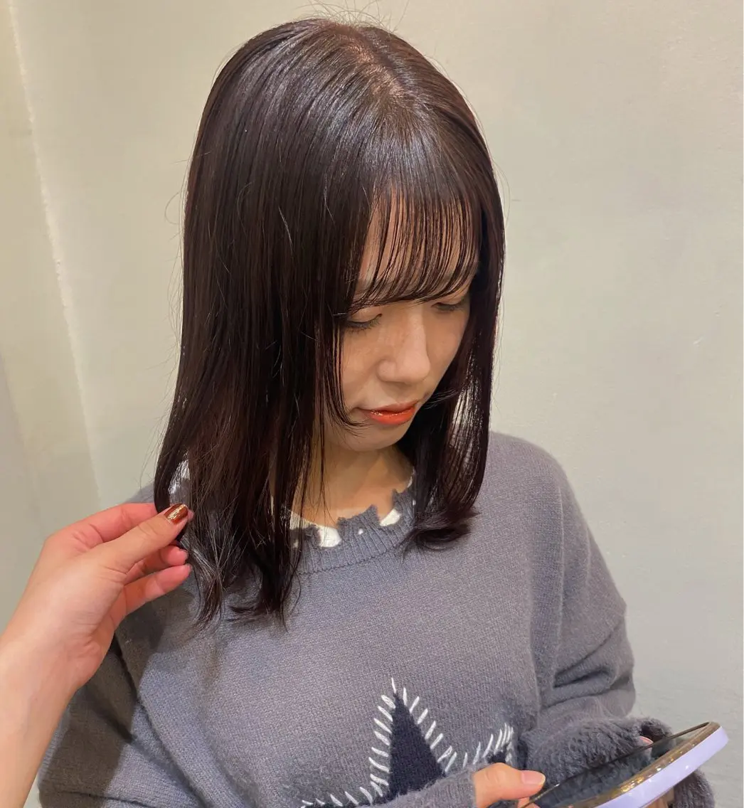 カラー 似合わせレイヤー、 透けカラー/杉本花のヘアスタイル