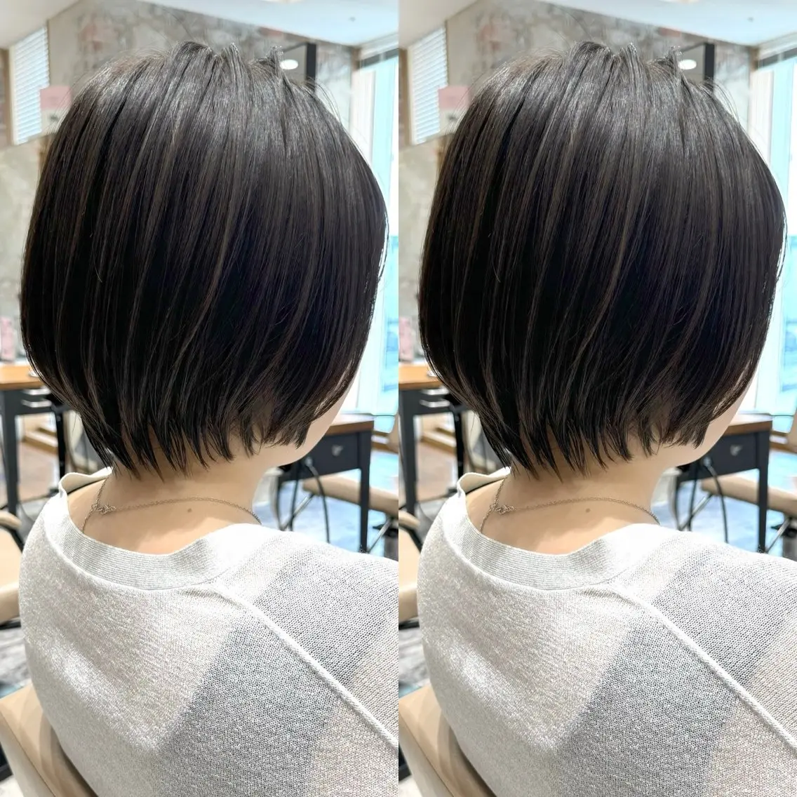 ショート カラー カット ヘアカラー トリートメント 💍新宿ショート 💍岩田莉奈のヘアスタイル