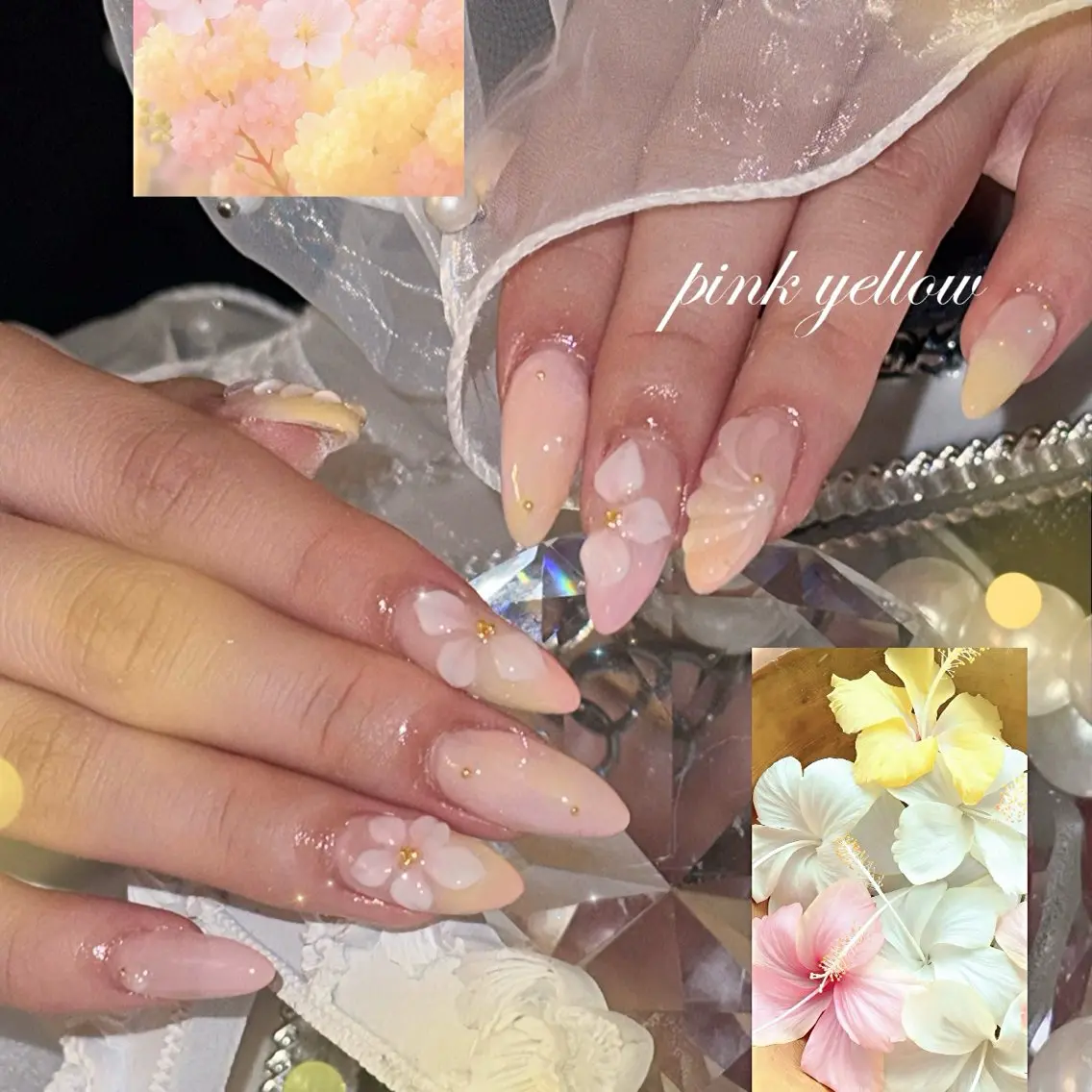 ネイル ハンドネイル ルシイ🎀新宿長さ 出しパーツ専門店のネイルデザイン