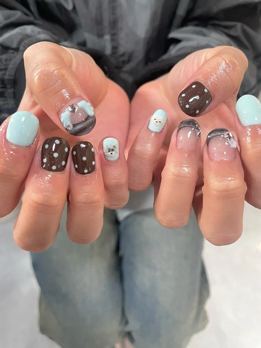 ショート ハンドネイル LBnail.sae /おえかきネイルのネイルデザイン