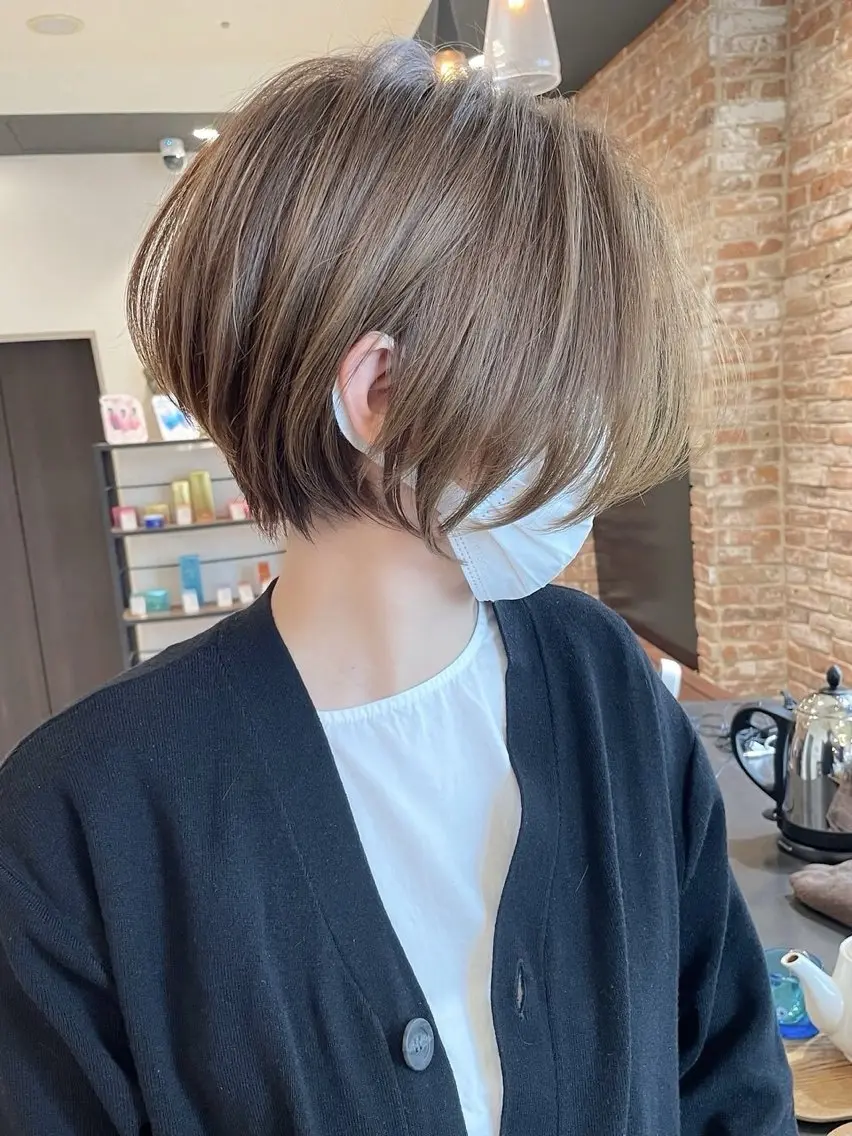 ショート カラー カット ヘアカラー 銀座/大人ショート /絶壁解消/若狭真央のヘアスタイル