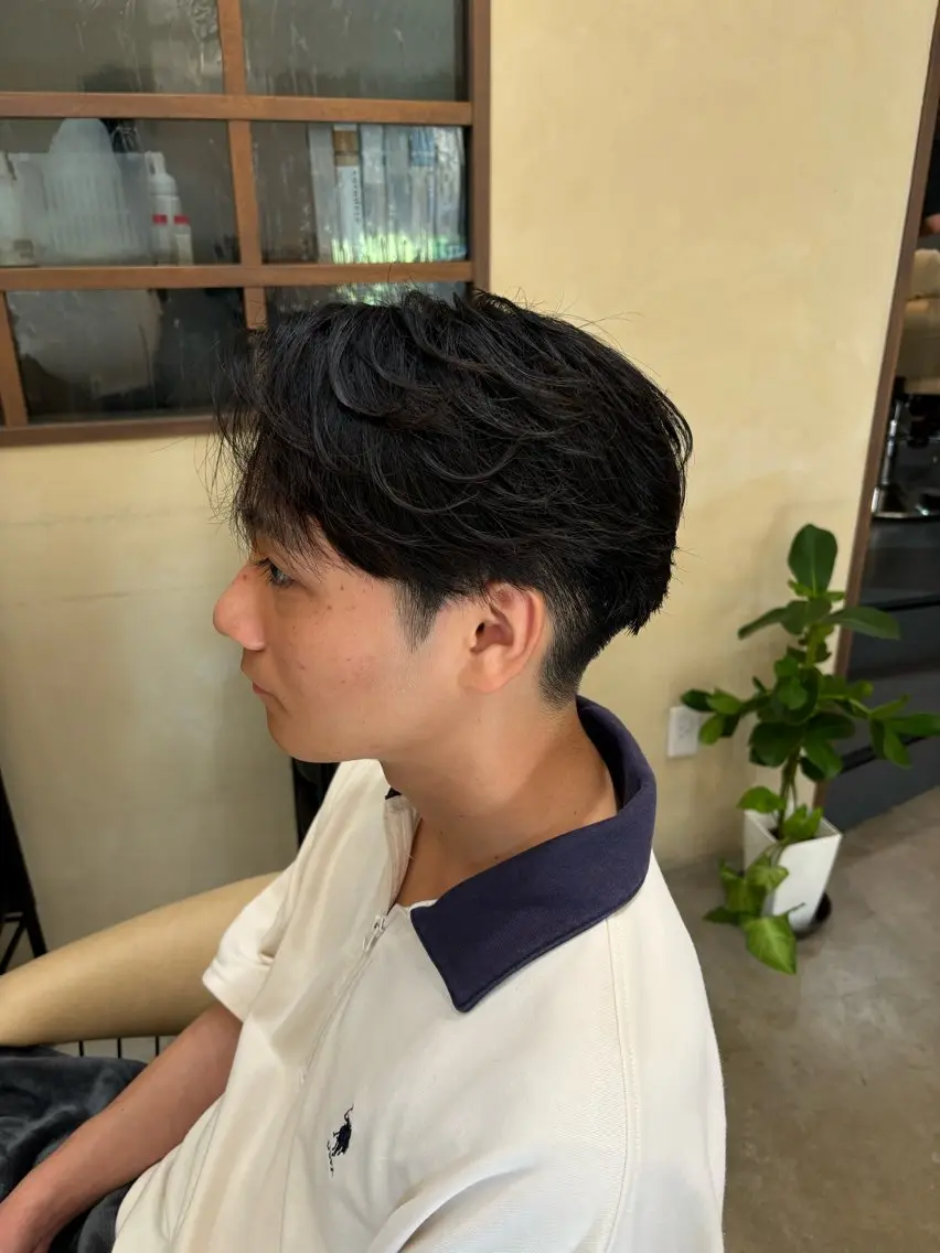 ショート メンズ カット パーマ 鹿児島 TSUBASAのヘアスタイル