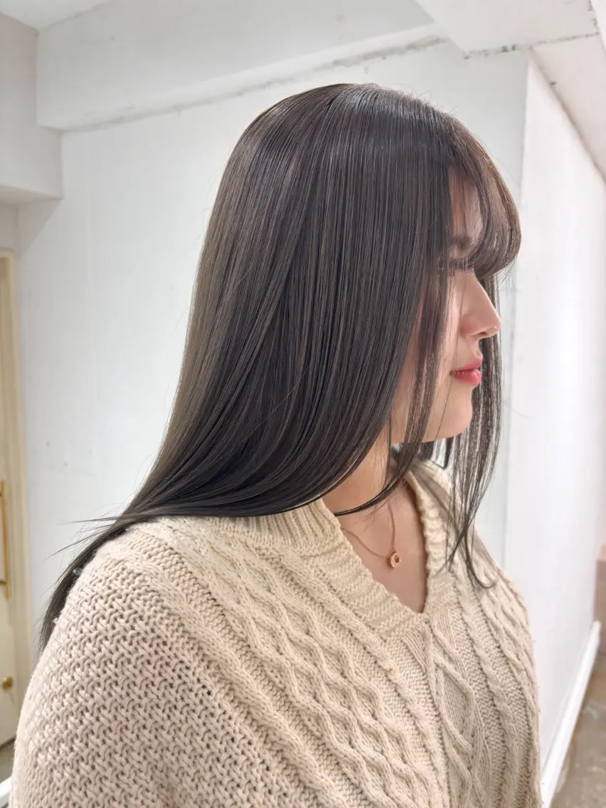 カラー 透明感カラー ヘアカラー トリートメント カットモデル募集中 千葉大夢のヘアスタイル