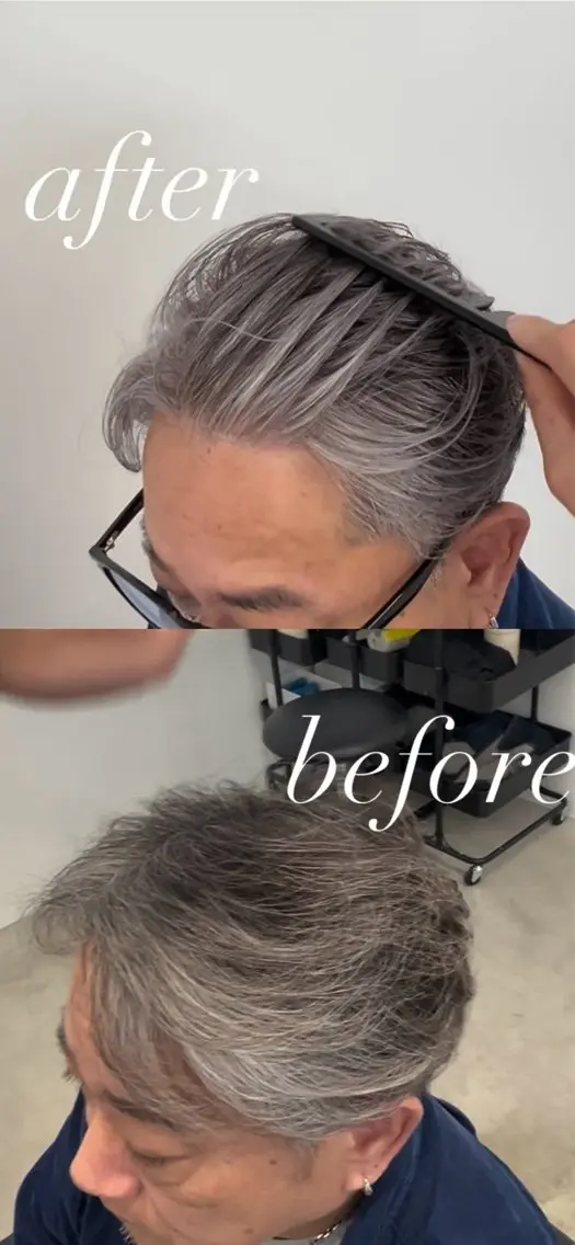 カラー メンズ メンズハイライト ハイライトカラー カット ヘアカラー 小松崎 翔太のヘアスタイル