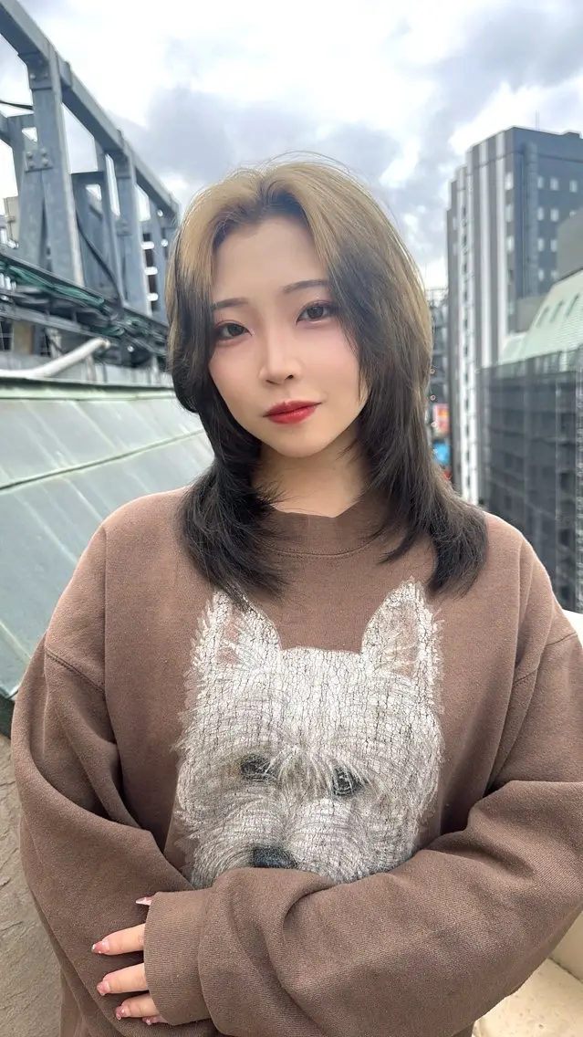 セミロング レイヤーカット カット レイヤー/ウルフ ハイトーンhiroのヘアスタイル
