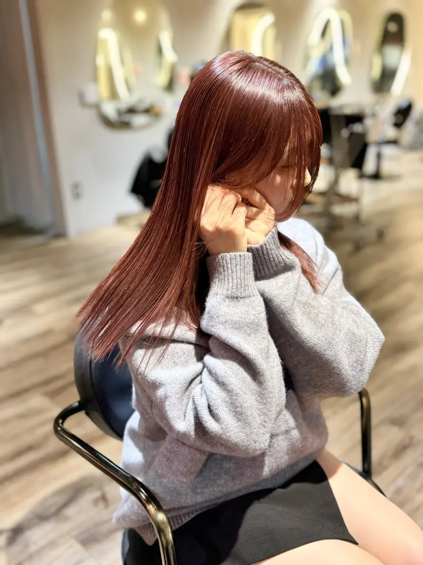 セミロング カット ヘアカラー 【天満1艶髪】潤艶/ 髪質改善🌹釣本竜哉のヘアスタイル