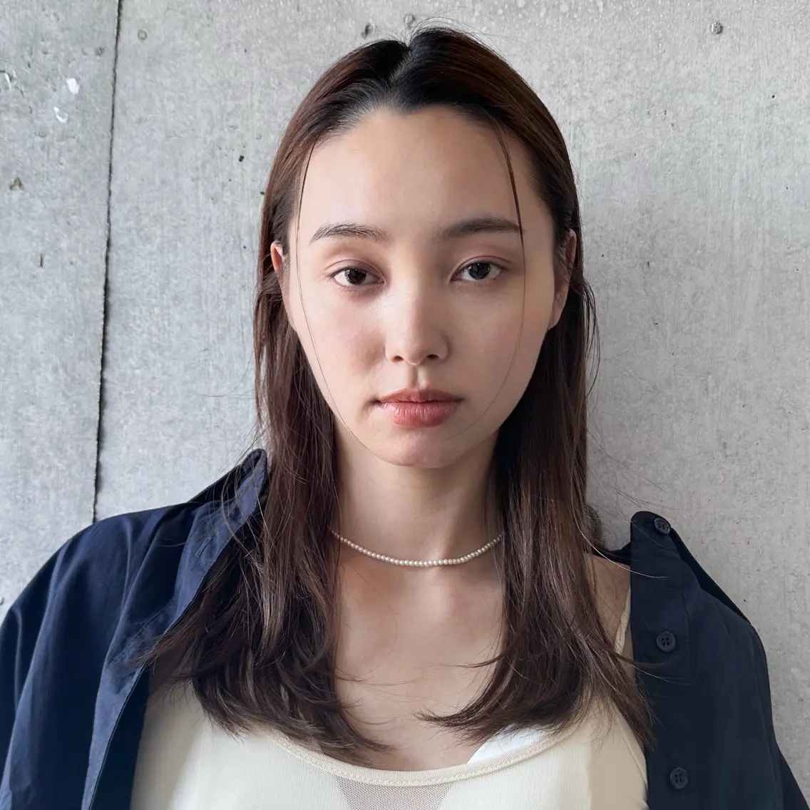 ミディアム カラー カット ヘアカラー トリートメント 前野 日奈のヘアスタイル
