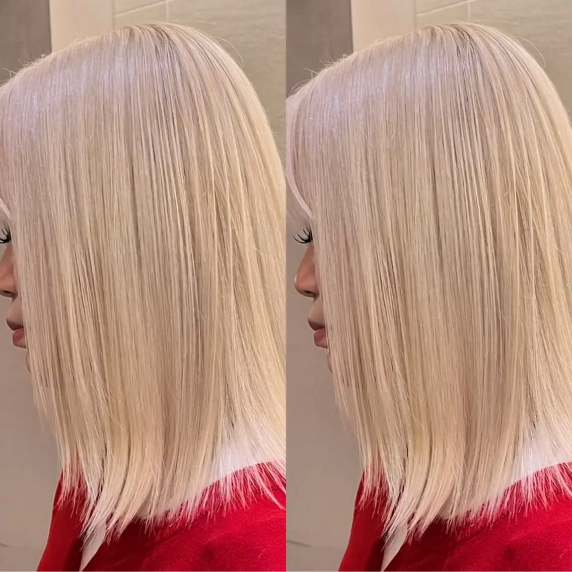 ミディアム カラー ブリーチ ボブ ヘアカラー ブリーチカラー🌟/ ちさとのヘアスタイル
